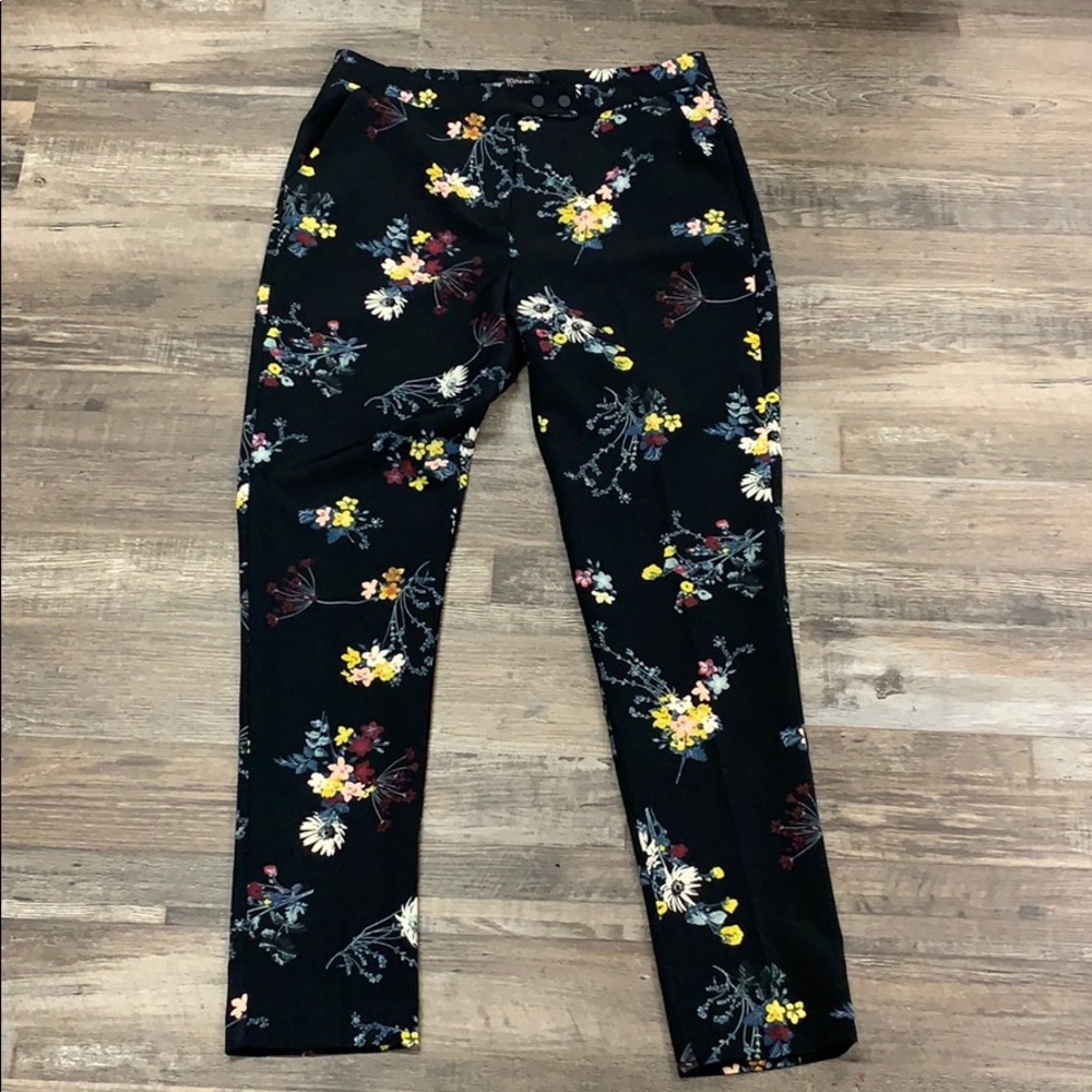 NEW black floating florals Soaked in Luxury Hanne pants size L